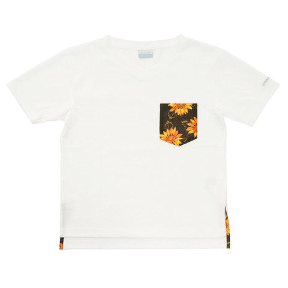 コロンビア（Columbia） tシャツ 半袖 DEMOCRAT HIKE ショートスリーブ PL0138 102 白 ホワイト 胸ポケット おしゃれ ボタニカル柄 （レディース）