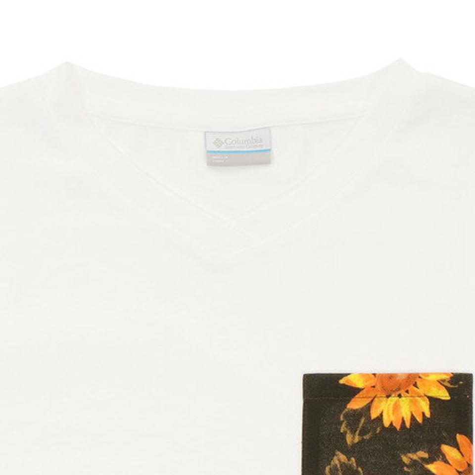 コロンビア（Columbia） tシャツ 半袖 DEMOCRAT HIKE ショートスリーブ PL0138 102 白 ホワイト 胸ポケット おしゃれ ボタニカル柄 （レディース）