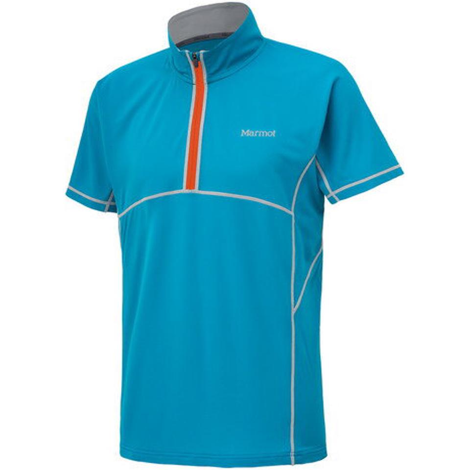 【5/15限定 エントリー＆3点以上ご購入でP最大10倍】マーモット（Marmot） 半袖ジップシャツ サンスクリーンクライムスピードハーフス TOMRJA63 TTL トップス カジュアル スポーツ UVカット （メンズ）