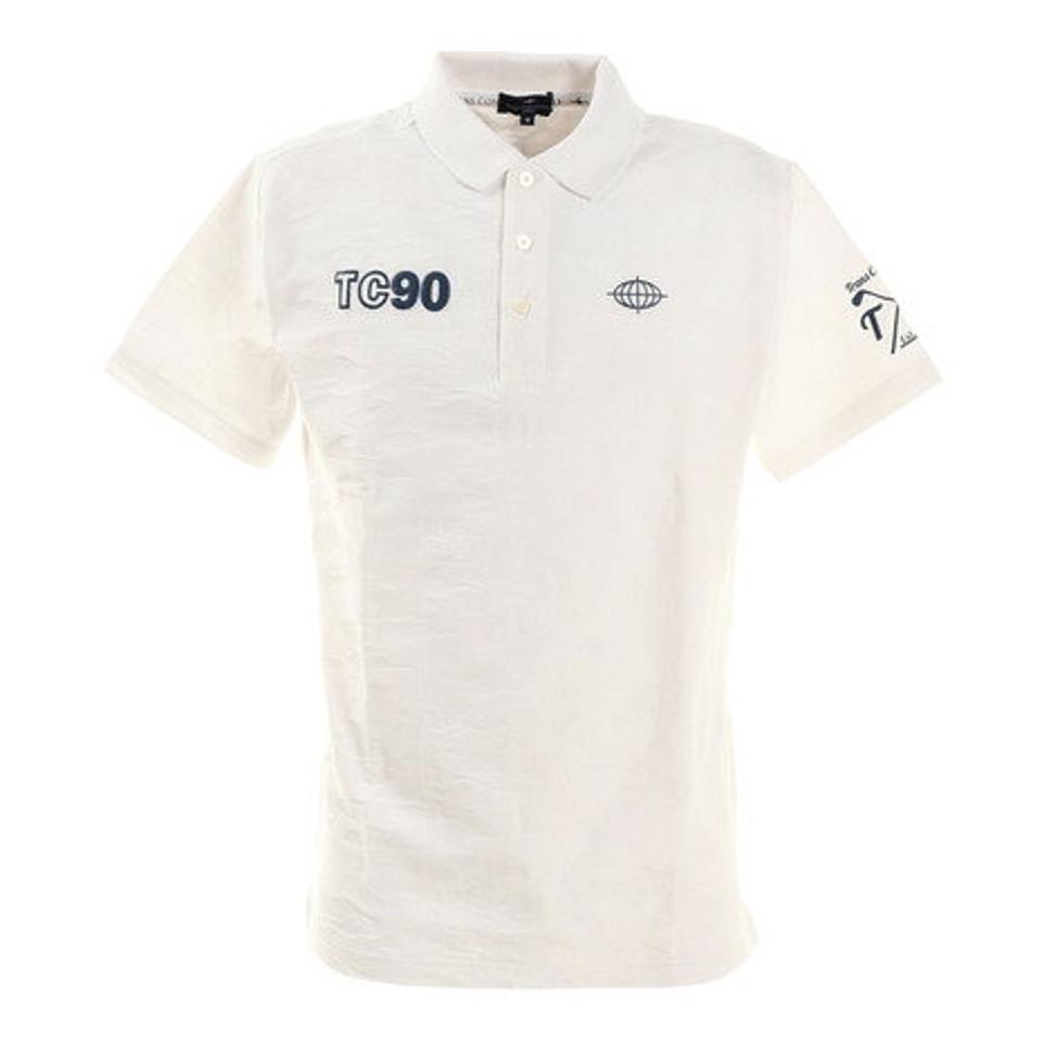 トランスコンチネンツ（TRANS CONTINENTS）（メンズ）ゴルフ ポロシャツ 迷彩ジャガードポロシャツ 20STRZ01-WH