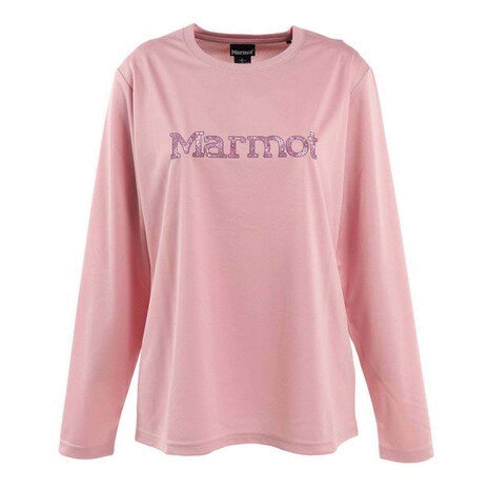 【5/15限定 エントリー＆3点以上ご購入でP最大10倍】マーモット（Marmot） フラワーズロゴ ピンク TOWTJB92XB SKR 長袖ティーシャツ ロンT トップス カジュアル アウトドア スポーツ ハイキング 登山 （レディース）