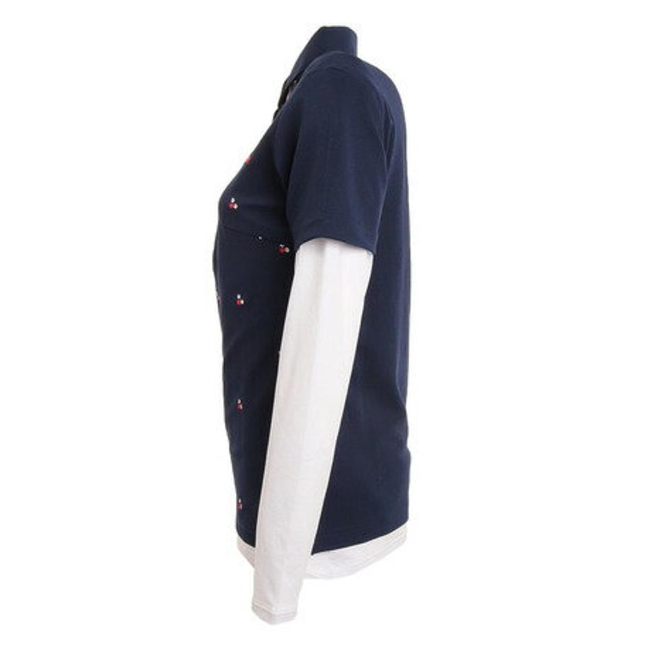 マリ・クレール スポール（marie claire sport） ゴルフウェア 吸汗速乾 UVカット ひんやり 半袖ポロシャツ+インナーセット 712506-NV （レディース）