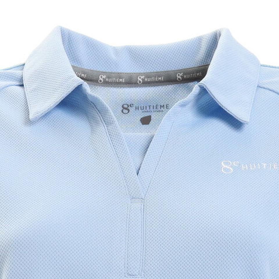 【5/15限定 エントリー＆3点以上ご購入でP最大10倍】【ポイント20倍】ウィッテム（HUITIEME） テニス プリンテッド 半袖ポロシャツ HU20S03LS733006LBLU 【吸汗速乾/UVカット】 （レディース）