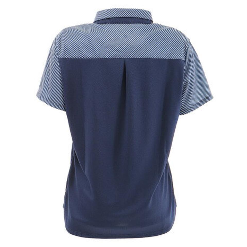 ウィッテム（HUITIEME）（レディース）テニス ストライプ 半袖ポロシャツ HU20S03LS733001NVY 【吸汗速乾/UVカット】
