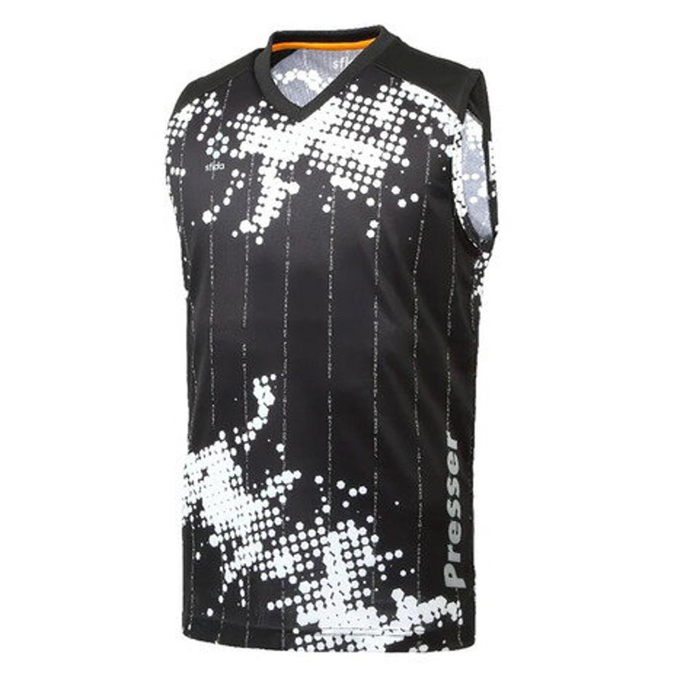 【5/15限定 エントリー＆3点以上ご購入でP最大10倍】スフィーダ（SFIDA） サッカー フットサルウェア Presserプラクティスシャツ ノースリーブ SA-22106 BLK （メンズ）