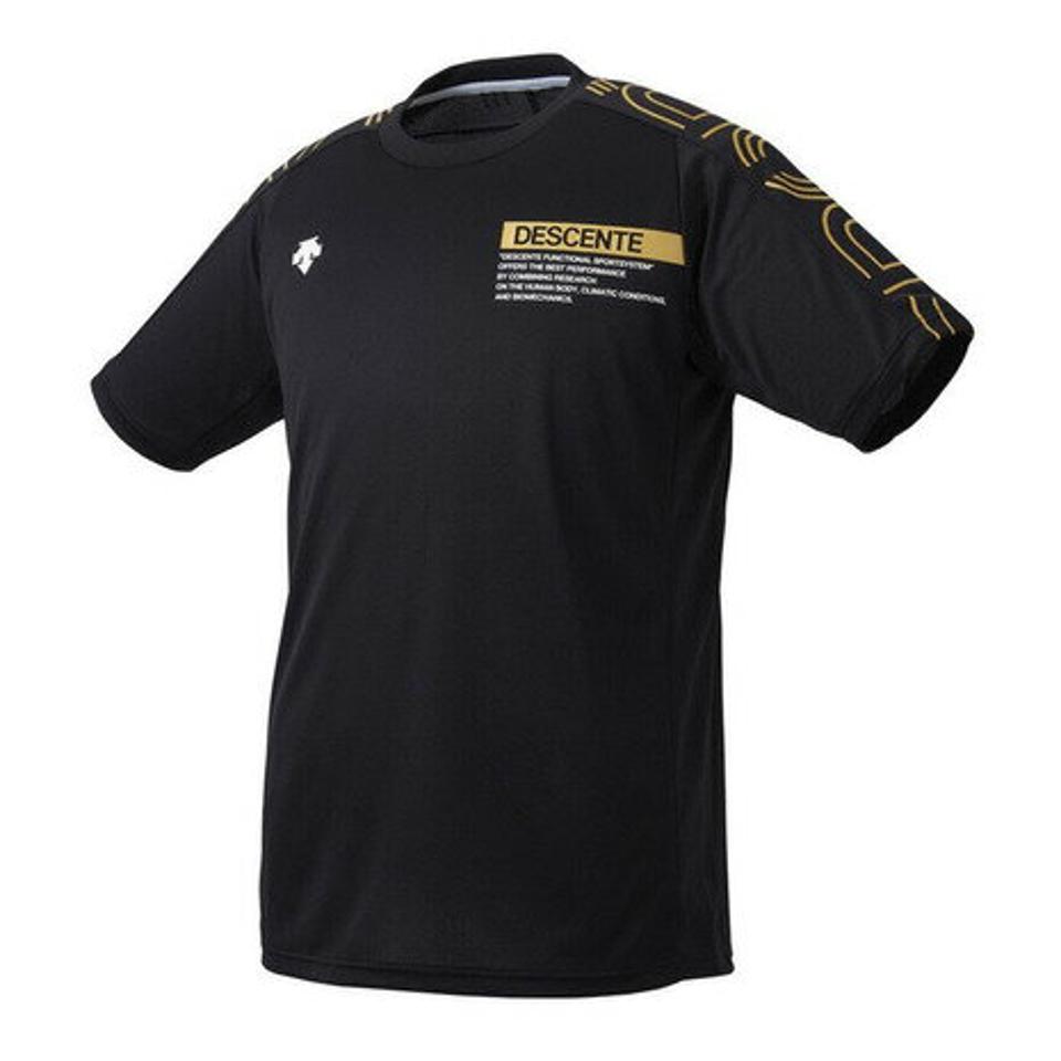 デサント（DESCENTE） バレーボールウェア 半袖プラクテイスシャツ DVUQJA51 BKGD （メンズ）