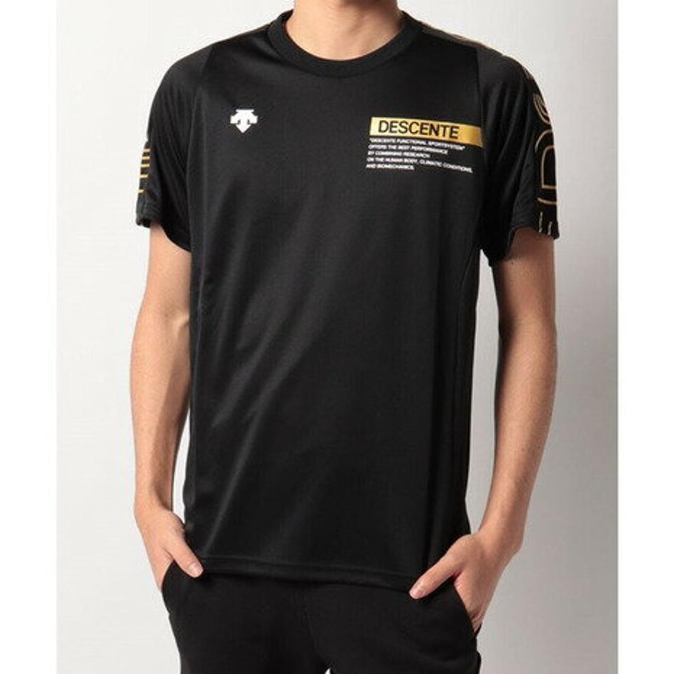 デサント（DESCENTE） バレーボールウェア 半袖プラクテイスシャツ DVUQJA51 BKGD （メンズ）