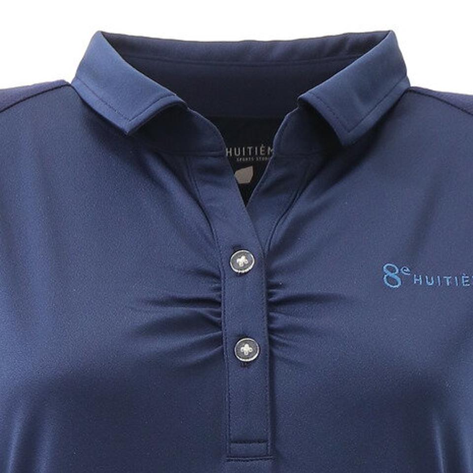 【7/17 9:59までエントリーでP5倍！】ウィッテム（HUITIEME）（レディース）テニス 半袖ポロシャツ HU20S03LS733011NVY 【吸汗速乾/UVカット】