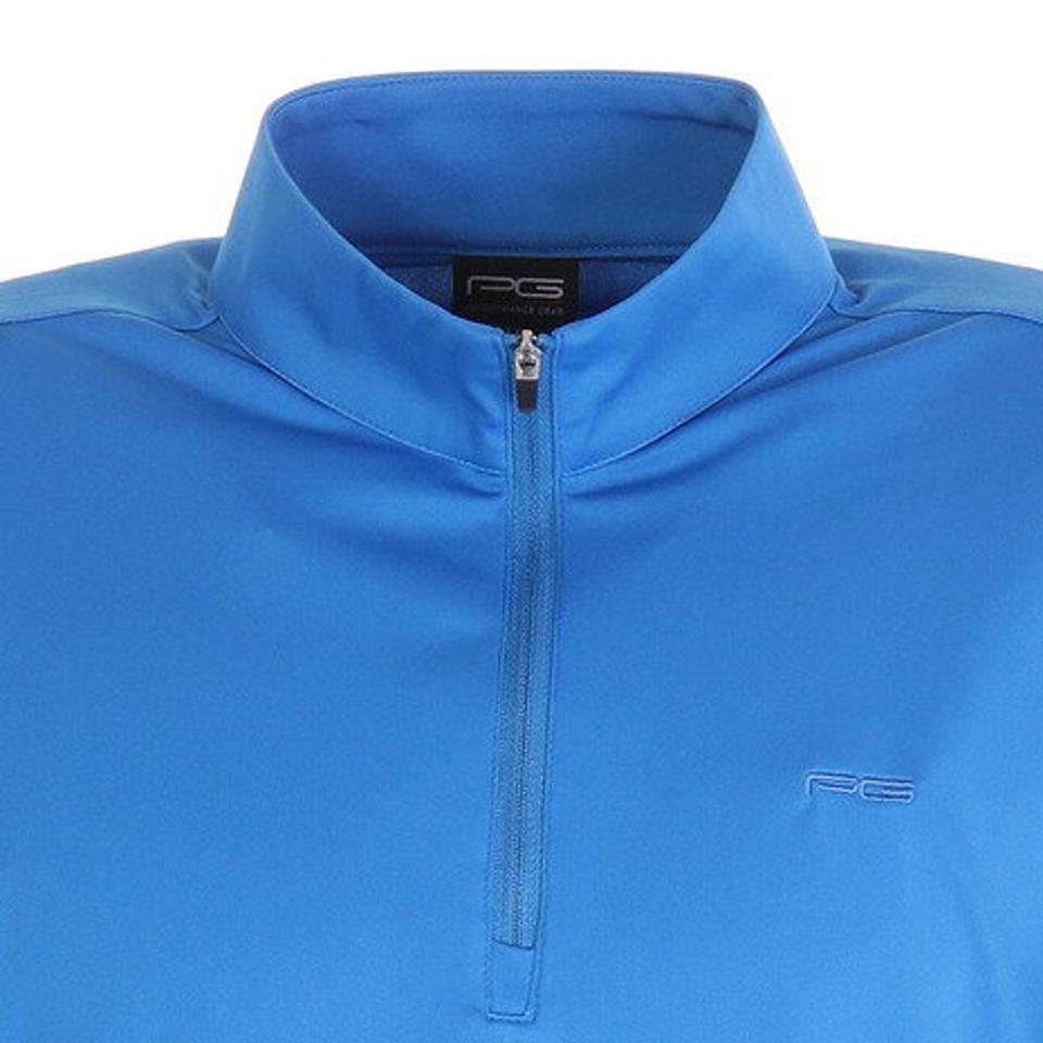 パフォーマンスギア（PG）（メンズ）ゴルフウェア 半袖 吸汗 速乾 接触冷感 ハーフジップポロシャツ 403PG21EG0003-BLU