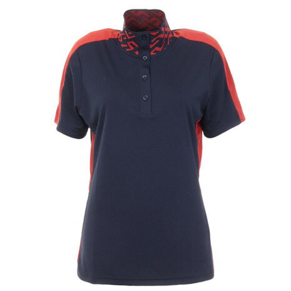 JLINDEBERG（レディース）ゴルフウェア ストレッチ 吸汗速乾 快適 ハイネック 半袖ポロシャツ 072-26346