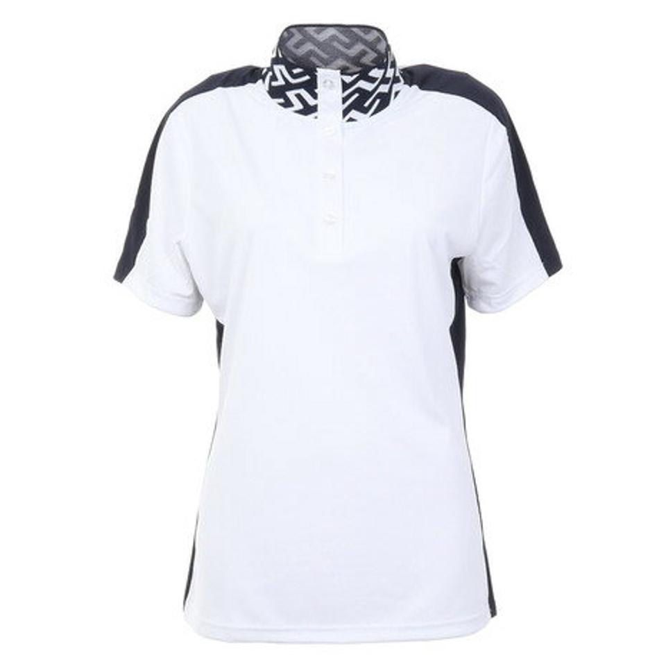 J.LINDEBERG ゴルフウェア 吸汗速乾 ドライ 快適♪ ハイネック 半袖ポロシャツ 072-26346-004 （レディース）