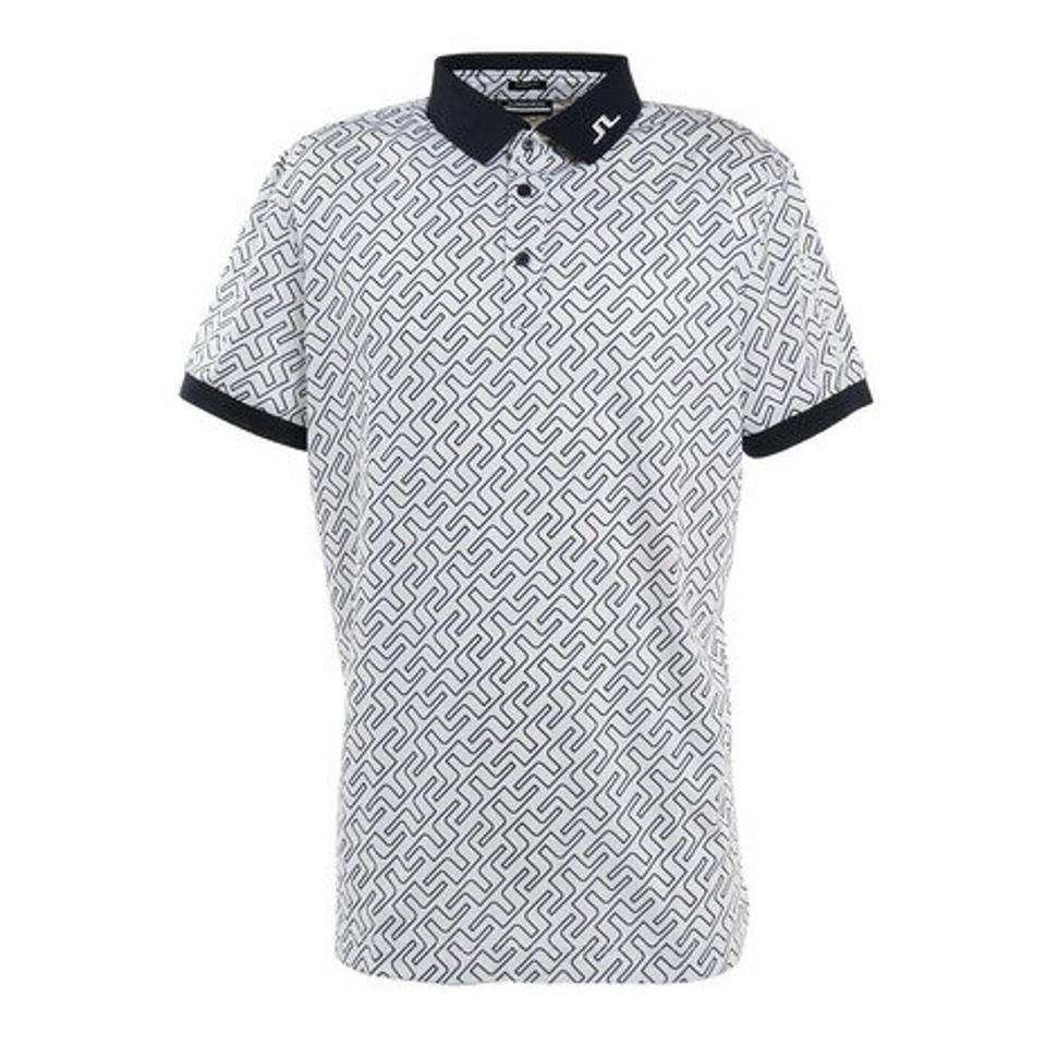 J.LINDEBERG ゴルフウェア 春夏 吸汗速乾 ストレッチ エコテックス Tour Tech 総柄半袖ポロシャツ 071-26344-098 （メンズ）