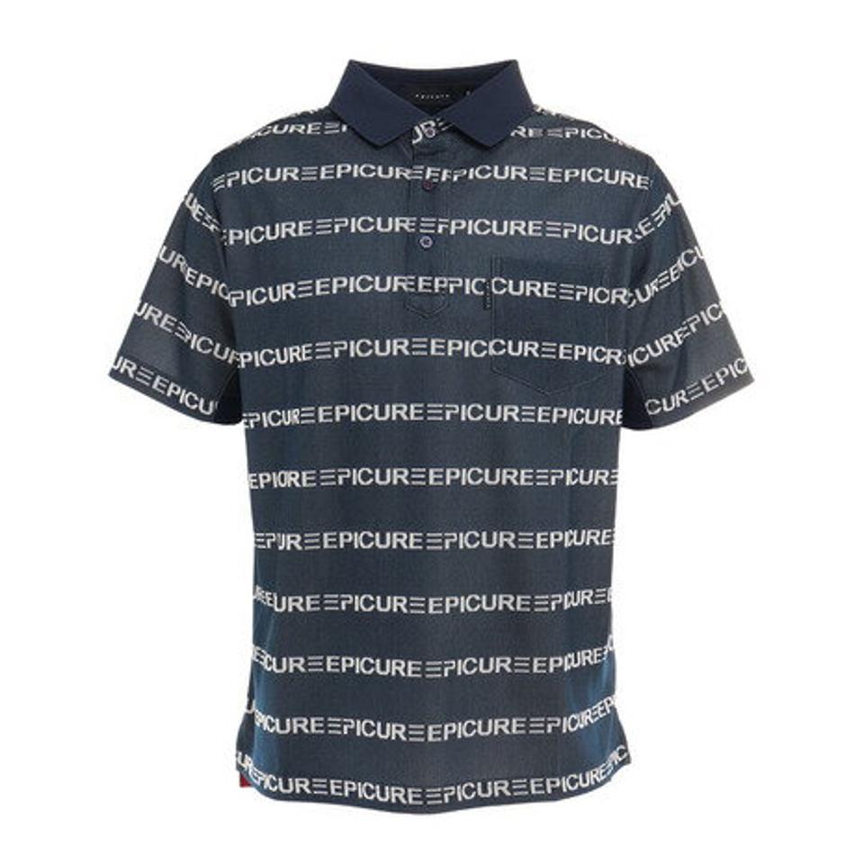 【5/15限定 エントリー＆3点以上ご購入でP最大10倍】エピキュール（epicure） ゴルフウェア 春夏 吸汗速乾 UVカット ロゴジャガード 半袖ポロシャツ 151-26340-098 （メンズ）
