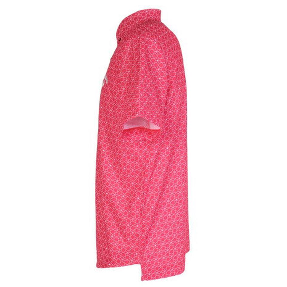 キャロウェイ（CALLAWAY） ゴルフウェア 幾何学フラワープリント鹿の子ボタンダウン半袖シャツ C22134105 （メンズ）