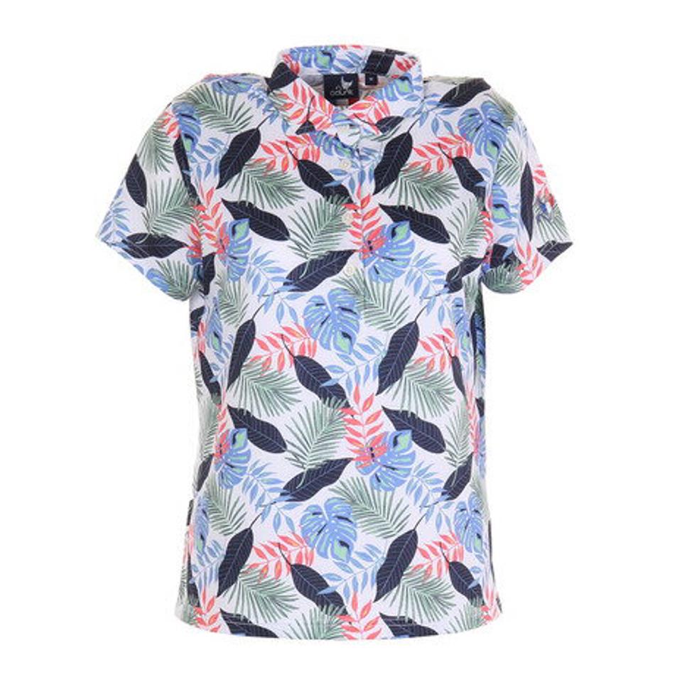 クランク(CLUNK) ゴルフウェア クールボタニカルポロシャツ CL5KUG11 WHT プロ着用モデル (レディース)