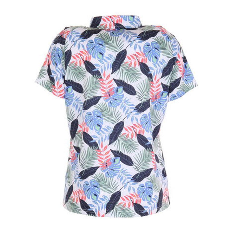 クランク(CLUNK) ゴルフウェア クールボタニカルポロシャツ CL5KUG11 WHT プロ着用モデル (レディース)