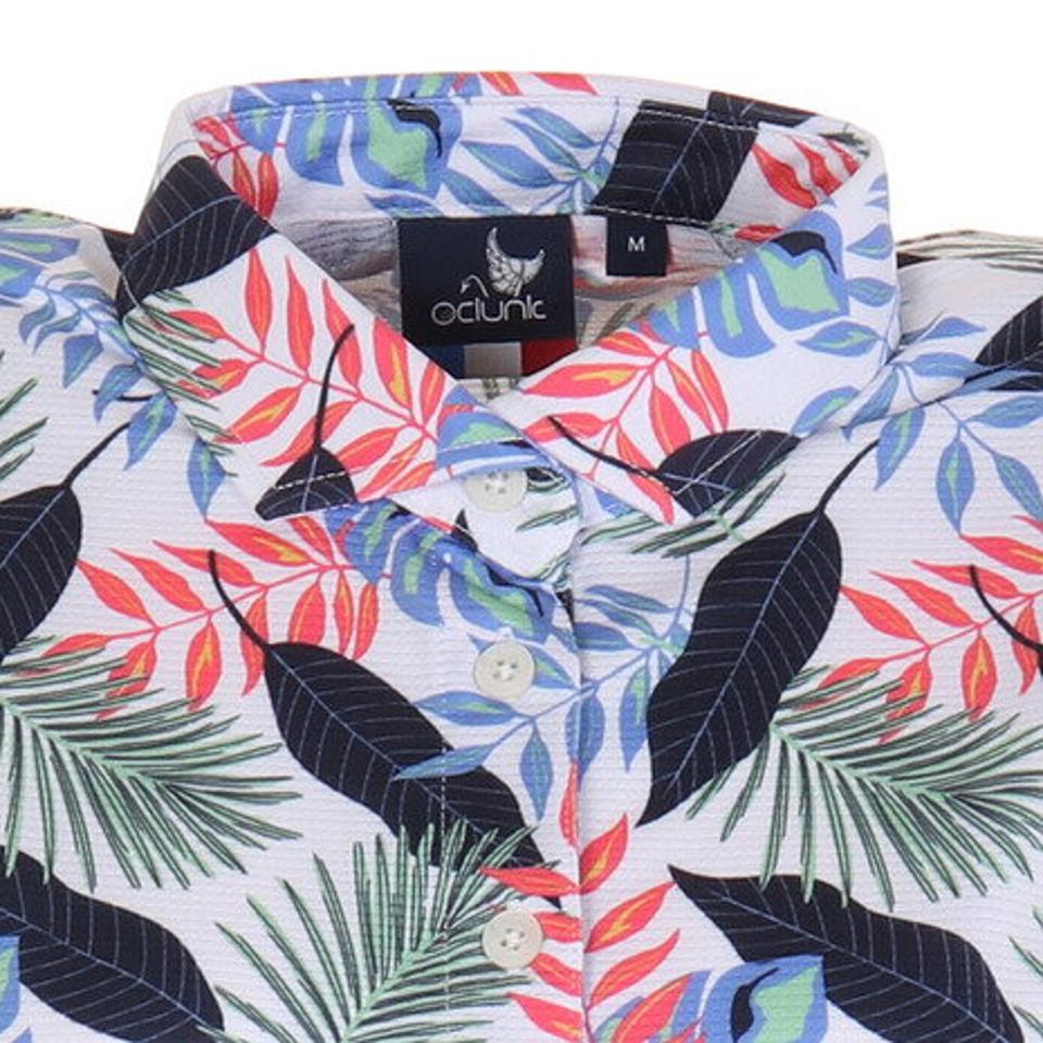 クランク(CLUNK) ゴルフウェア クールボタニカルポロシャツ CL5KUG11 WHT プロ着用モデル (レディース)