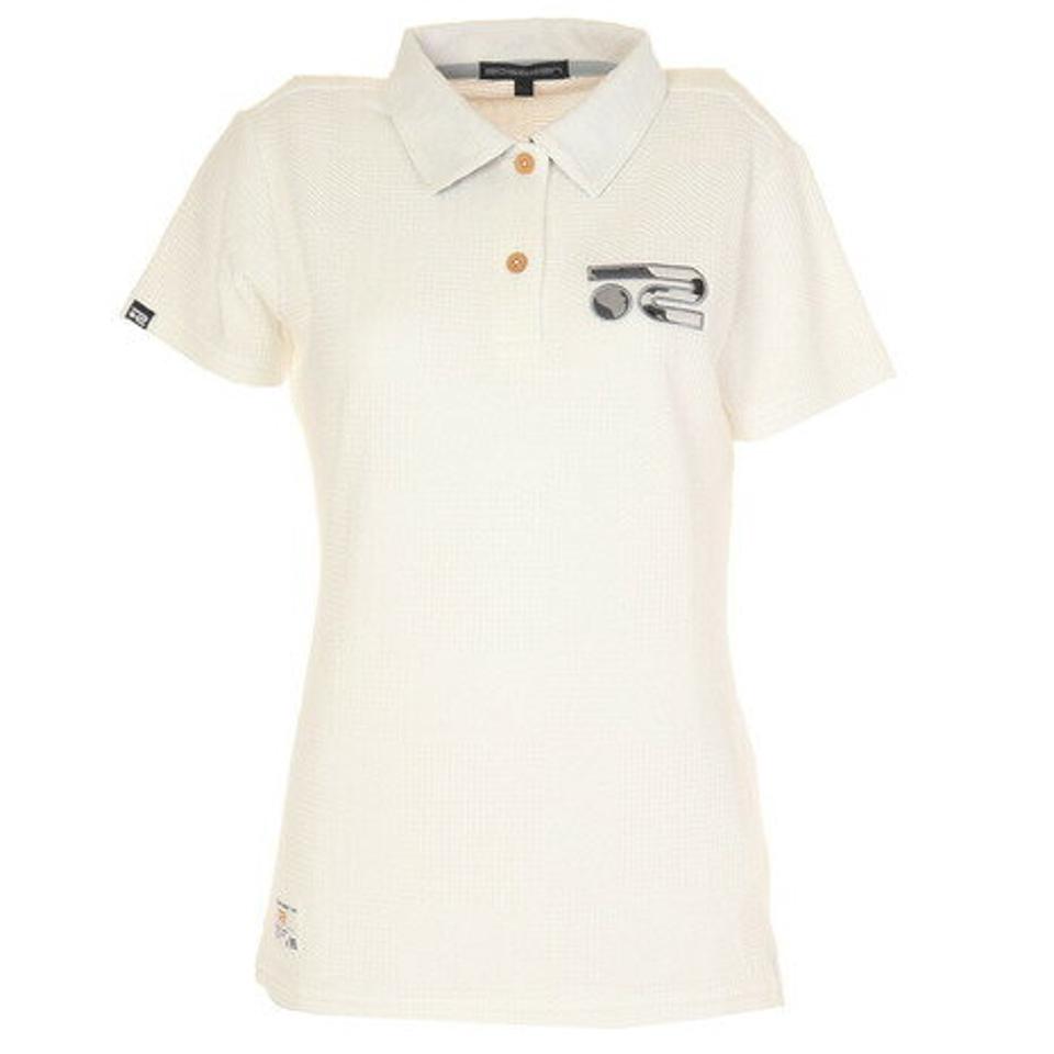 ROSASEN（レディース）ゴルフウェア パイルジャガード 衿裏カモ柄シャツ 045-23841-004