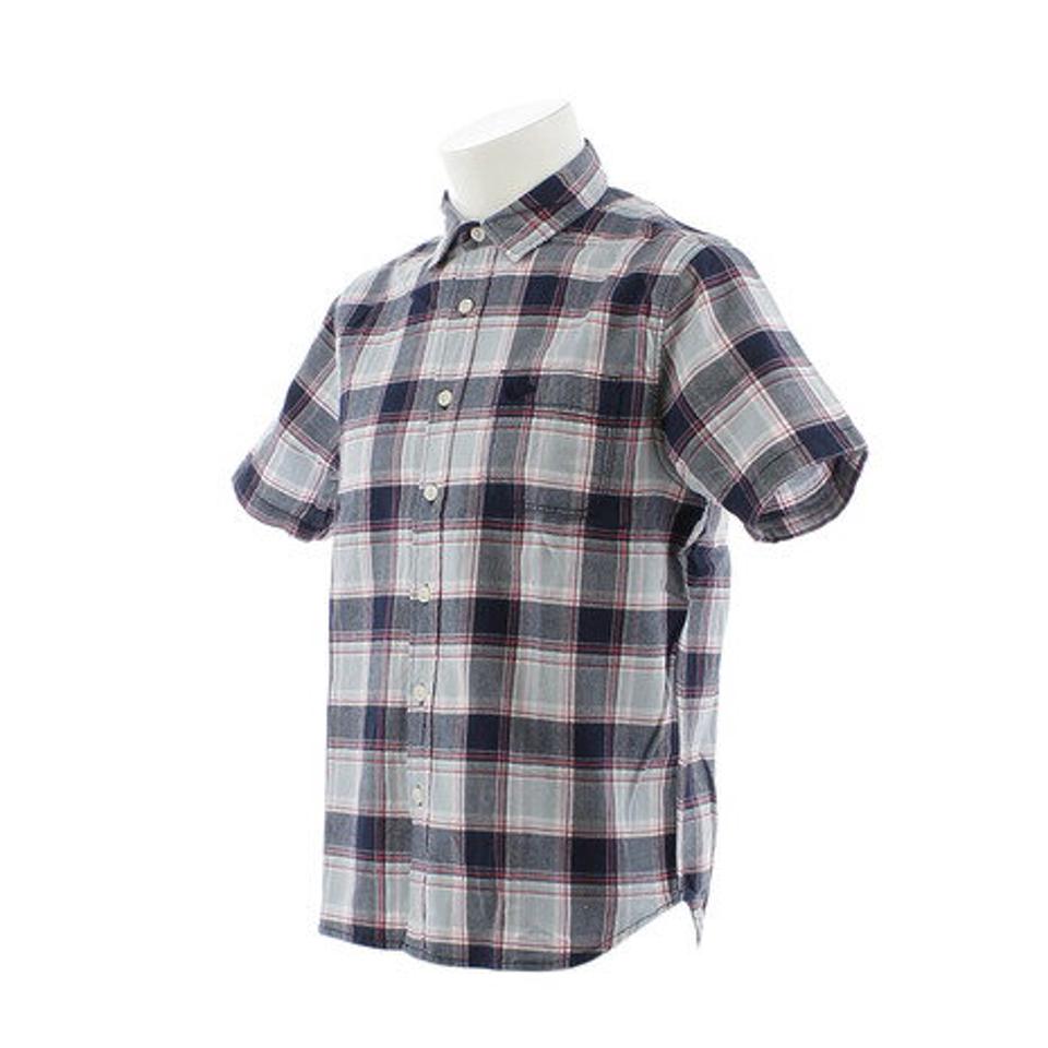 【20%OFFクーポン対象 6/12迄】エルケクス（ELKEX） 半袖 シャツ メンズ チェック 863EK9CG9421 PNK/NVY オンライン価格 （メンズ）