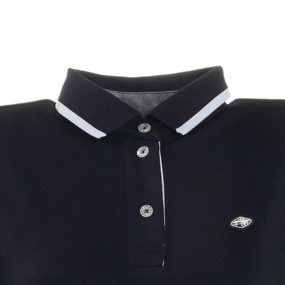 フィドラ（FIDRA）（レディース）ゴルフウェア 吸水 速乾 jacquard ポロシャツ FD5KUG05 NVY