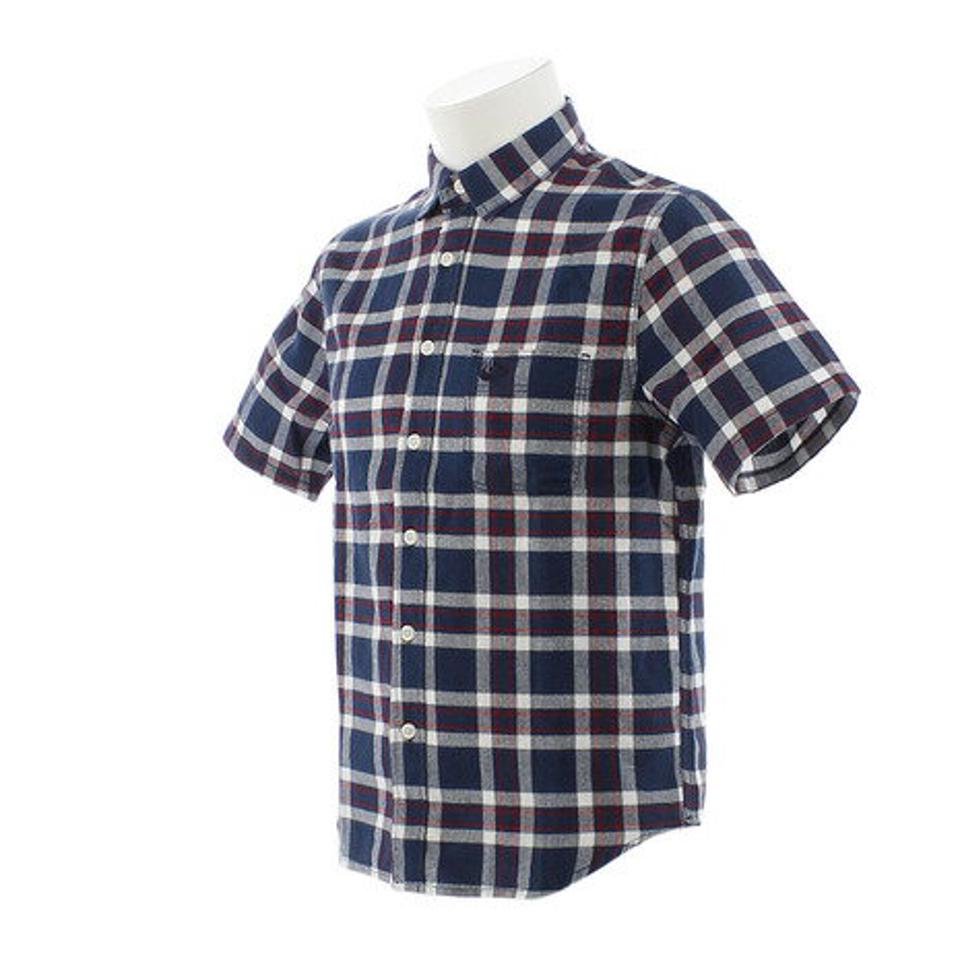エルケクス（ELKEX） 半袖 シャツ メンズ チェック 863EK9CG9421 NV/WH/RD オンライン価格 （メンズ）