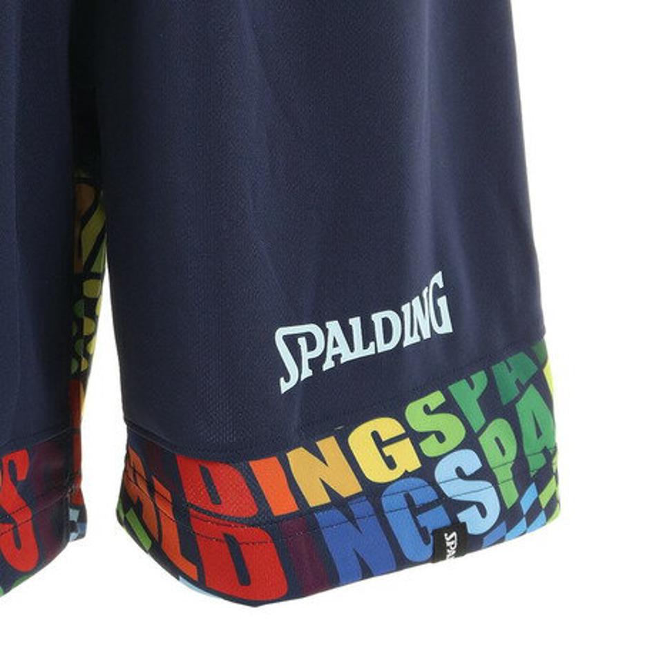 スポルディング(SPALDING) バスケットボールウェア ジュニア プラクティスパンツ オプティカルレインボー SJP211650NV (キッズ)