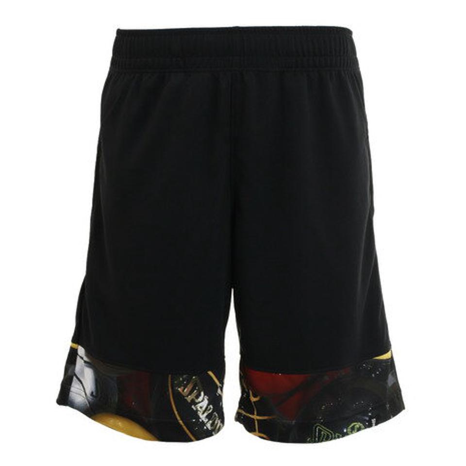 【5/15限定 エントリー&3点以上ご購入でP最大10倍】スポルディング(SPALDING) プラクティスパンツ ブラックボール SMP203190 【バスケットボール ハーフパンツ 練習着 メンズ】 (メンズ)