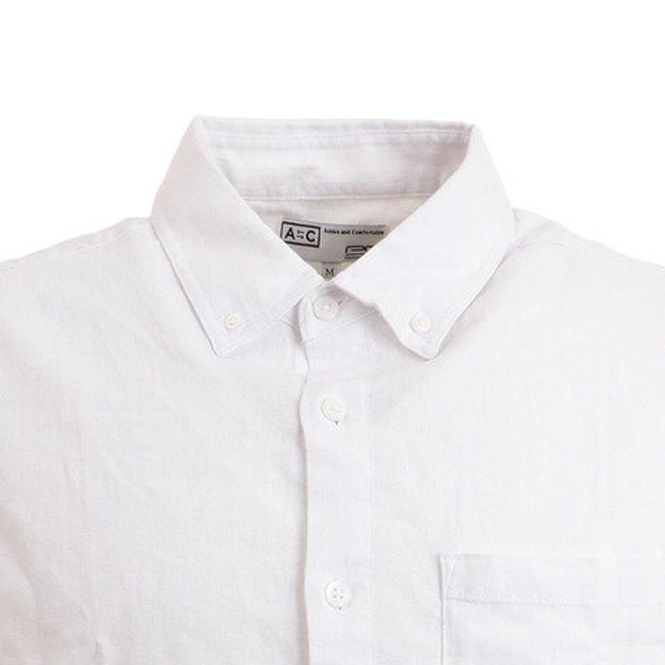 パフォーマンスギア（PG）（メンズ）リネンミックスシャツ 871PA1CG6315WHT