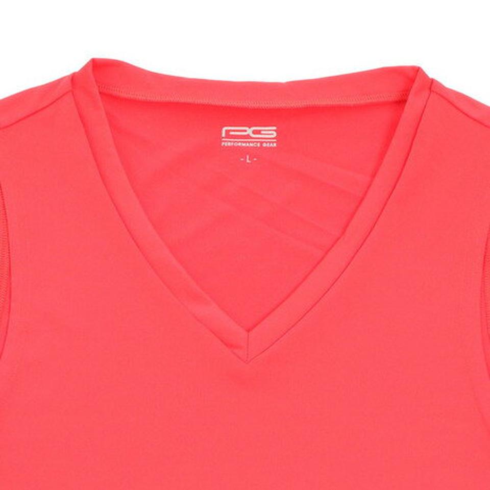 【5/15限定 エントリー＆3点以上ご購入でP最大10倍】パフォーマンスギア（PG） サッカー ウェア メンズ ストレッチVネックノースリーブ 741PG9ES4538 RED インナー アンダーシャツ （メンズ）