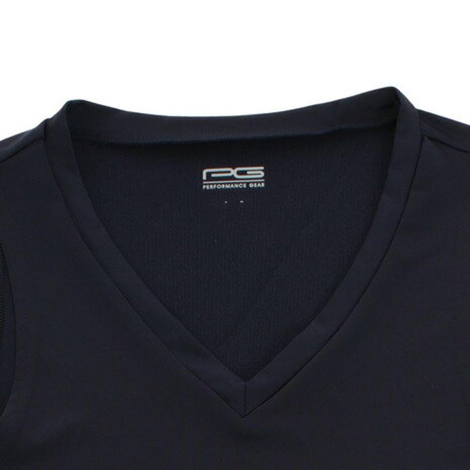 パフォーマンスギア（PG） サッカー ウェア メンズ ストレッチ Vネック ノースリーブ 741PG9ES4538 NVY インナー アンダーシャツ （メンズ）