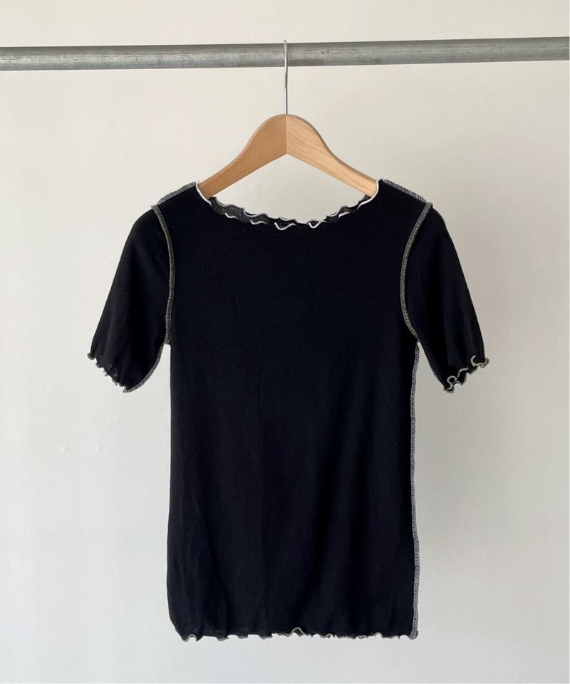 RED CHOP WORKS  メローカラーシアーリブ半袖Tシャツ（RED CHOP WORKS）