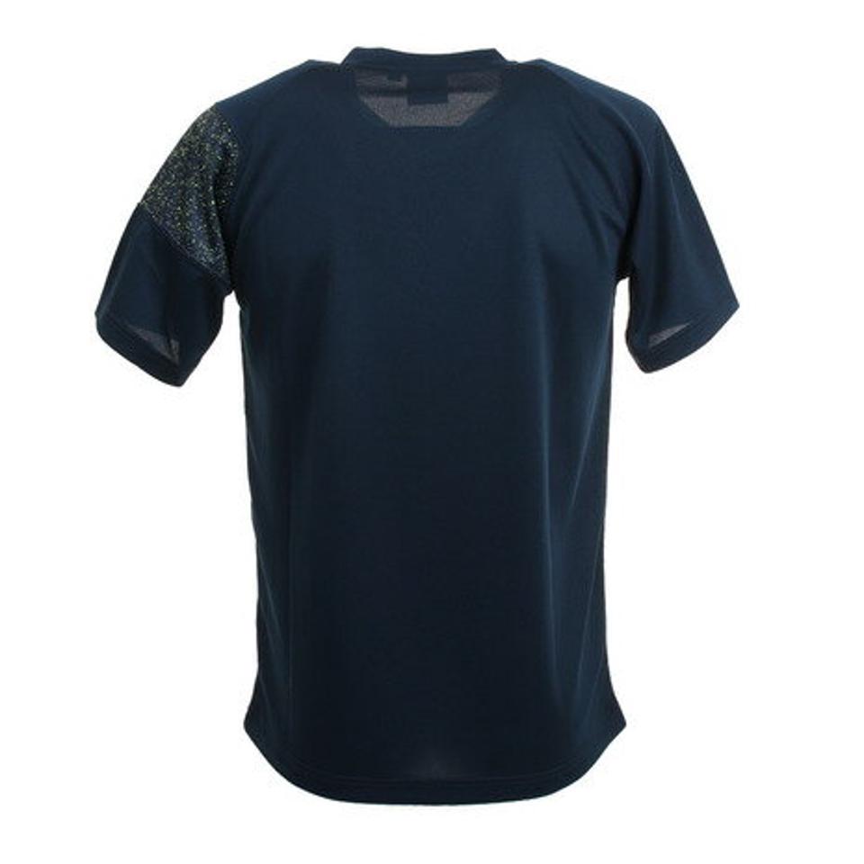 Uea（Uea） 卓球ウェア ユニフォーム 日本卓球協会(JTTA)公認 ドライプラス 卓球シャツ UEA303 NVY 吸汗速乾 （メンズ）