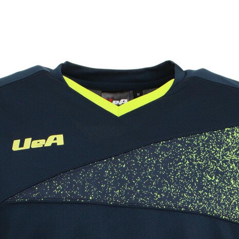 Uea（Uea） 卓球ウェア ユニフォーム 日本卓球協会(JTTA)公認 ドライプラス 卓球シャツ UEA303 NVY 吸汗速乾 （メンズ）