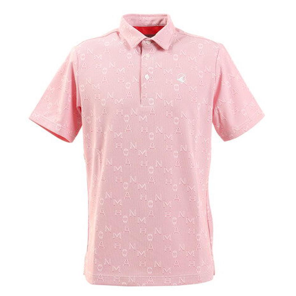 本間ゴルフ（HONMA） ゴルフウエア メンズ ストライプロゴジャカード 半袖シャツ 031-733116-RD （メンズ）