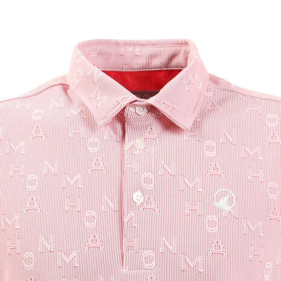 本間ゴルフ（HONMA） ゴルフウエア メンズ ストライプロゴジャカード 半袖シャツ 031-733116-RD （メンズ）