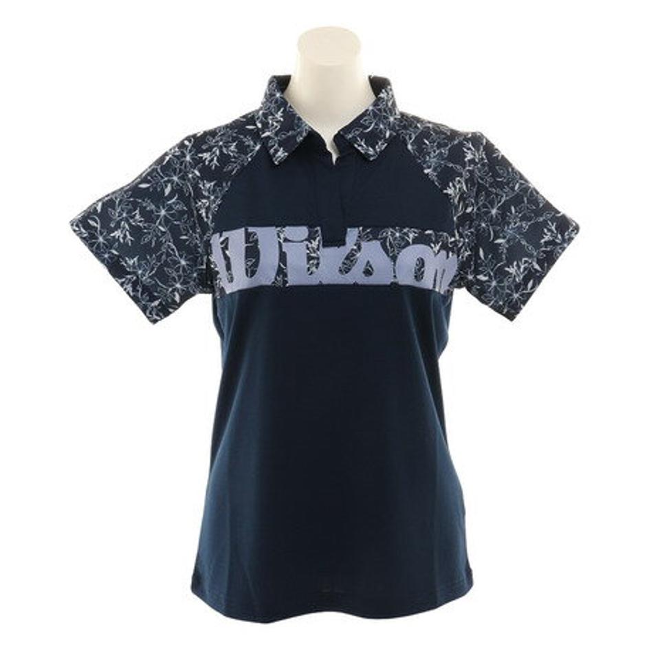 ウイルソン（Wilson）（レディース） テニスウェア プリント半袖ポロシャツ 412296