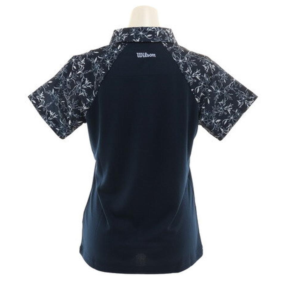 ウイルソン（Wilson）（レディース） テニスウェア プリント半袖ポロシャツ 412296