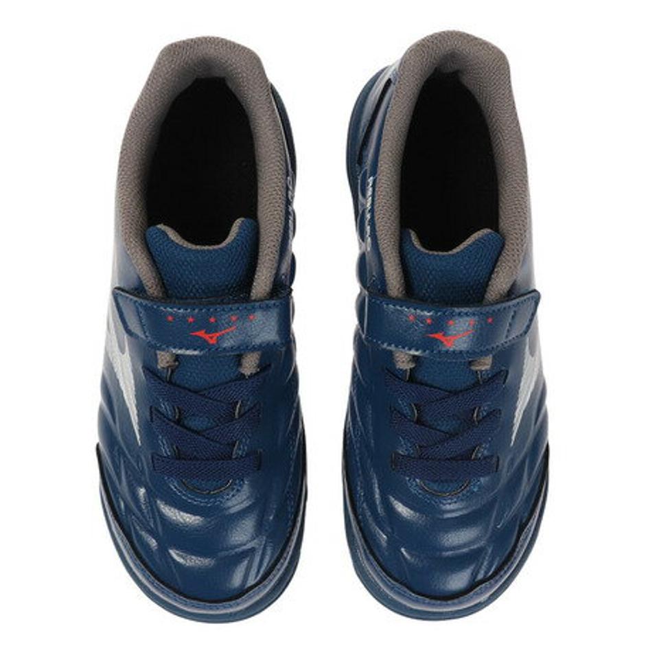 【2/5 24h限定 エントリー＆対象4店舗買い回りで最大P10倍！】ミズノ（MIZUNO）（キッズ）ジュニアサッカートレーニングシューズ レビュラカップクラブキッズ AS P1GE217614 マジックテープ