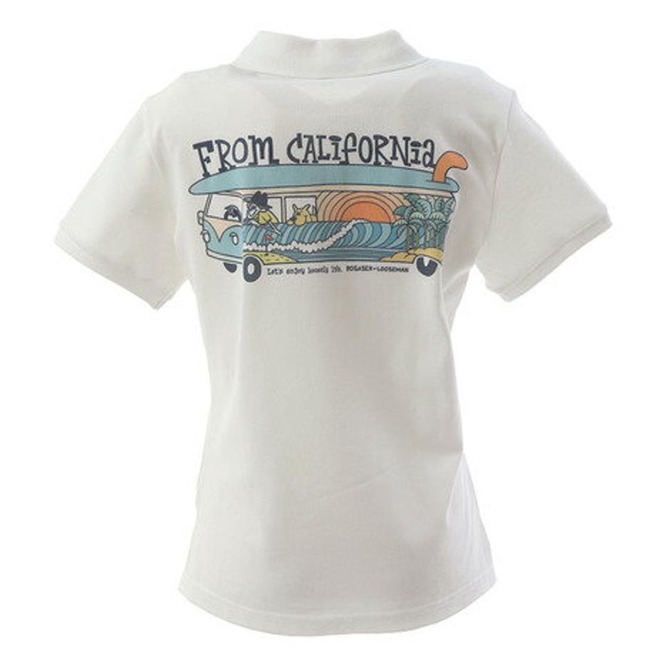 ROSASEN ポロシャツ ゴルフウェア ルーズマンポロバス柄 045-29441-004 （レディース）