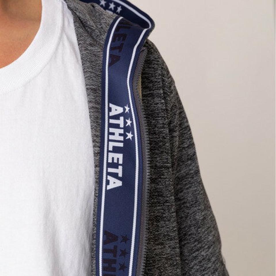 アスレタ(ATHLETA) サッカー フットサルウェア ジュニア ジュニア カラー杢 スウェットジップパーカー 3359J CGRY (キッズ)