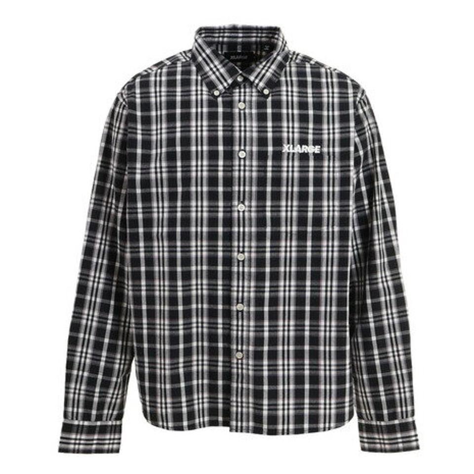 エクストララージ（XLARGE） EMBROIDERY BD チェックシャツ 101221014002-BLACK （メンズ）