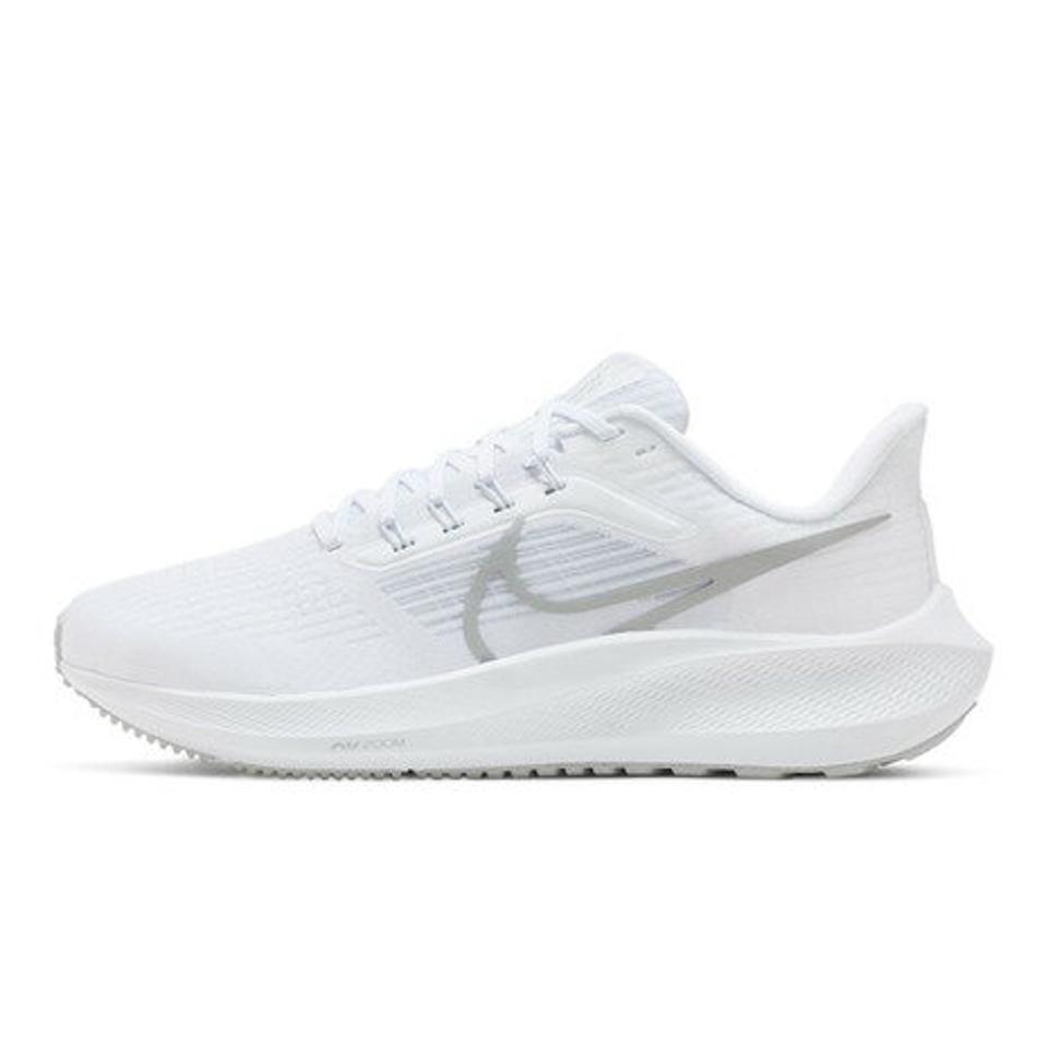 ナイキ（NIKE）（レディース）ランニングシューズ エア ズーム ペガサス 39 ホワイト DH4072-100 スニーカー 厚底 プレート ジョギング 駅伝 部活 マラソン