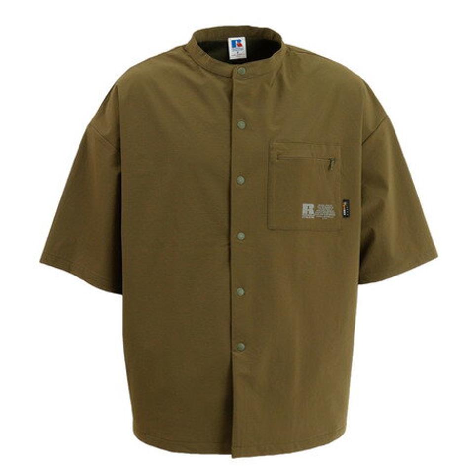 【3/10 24h限定 エントリー＆対象3店舗以上買い回りで最大P10倍！】ラッセル（RUSSELL）（メンズ）CORDURA ノーカラーシャツ RBM22S0006 KHK