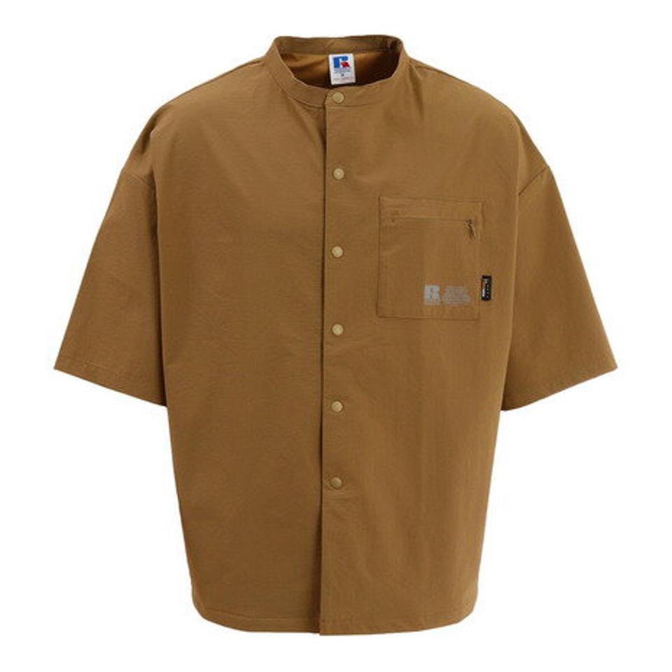 ラッセル（RUSSELL）（メンズ）CORDURA ノーカラーシャツ RBM22S0006 BRN