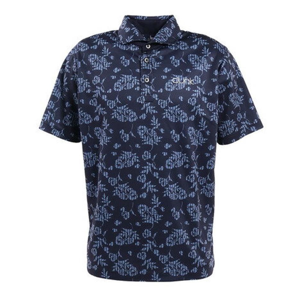 クランク（CLUNK） ゴルフウェア ストライプフラワーポロシャツ CL5MTG12 NVY （メンズ）