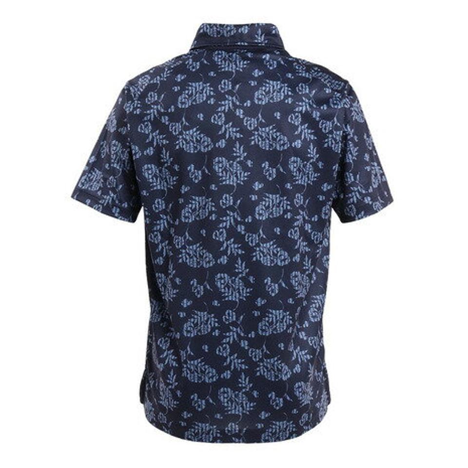 クランク（CLUNK） ゴルフウェア ストライプフラワーポロシャツ CL5MTG12 NVY （メンズ）