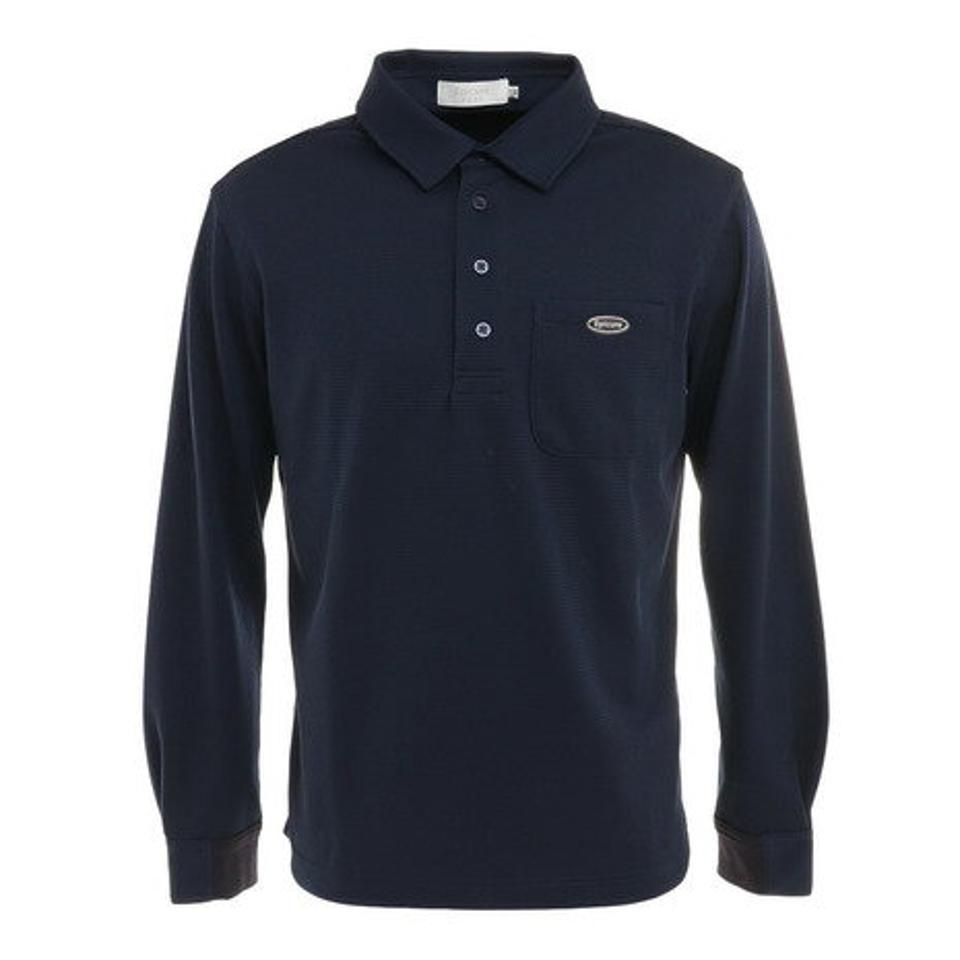 エピキュール（epicure） ゴルフウェア ワッフル長袖ポロシャツ 154-26210-098 （メンズ）