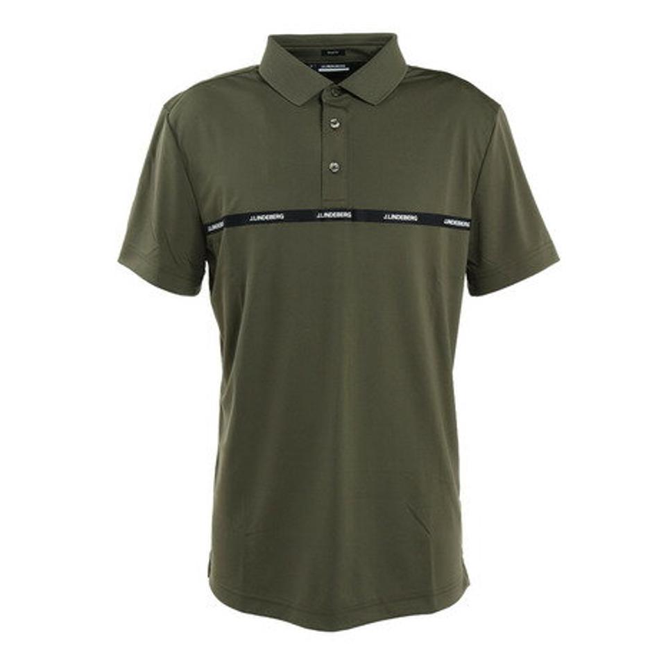JLINDEBERG(メンズ)ゴルフウェア 吸汗速乾 ストレッチ エコテックス フロントロゴテープ 半袖ポロシャツ 071-26351