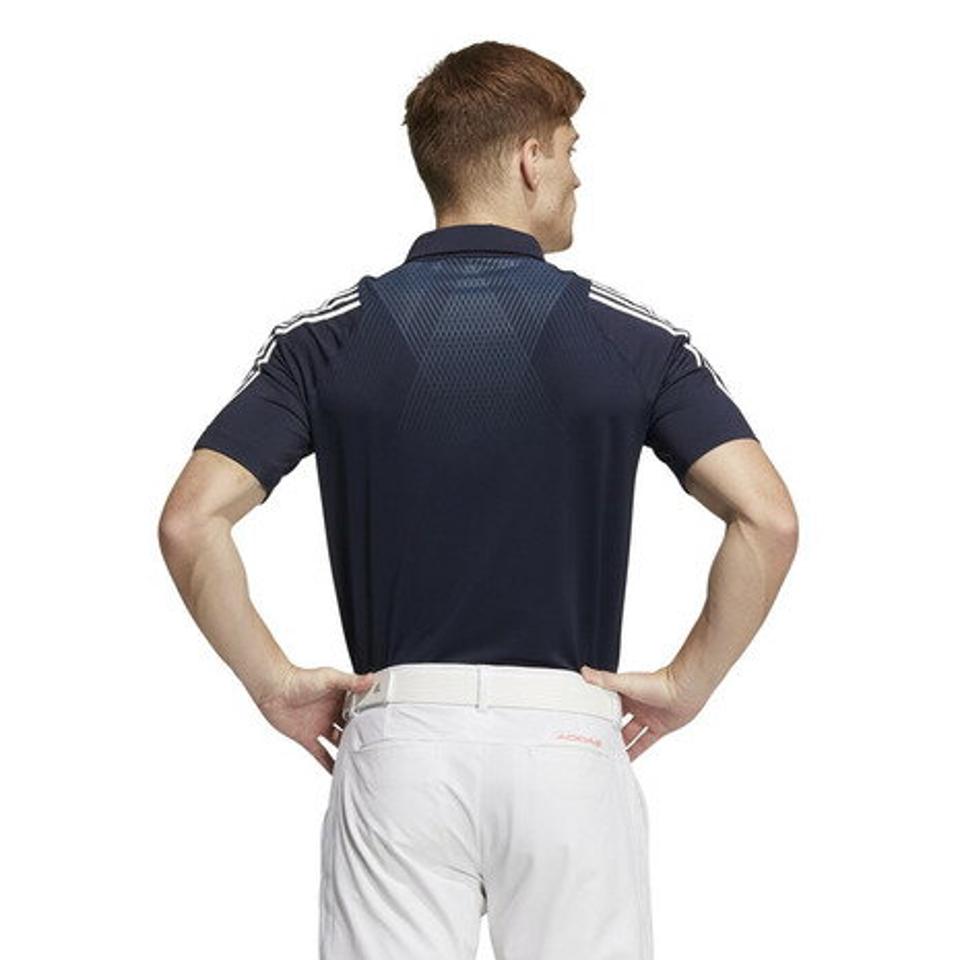 アディダス(adidas) ゴルフウェア 軽快 動きやすい スリーストライプス ストレッチ ボタンダウン半袖ポロシャツ US562-HA3128IN (メンズ)