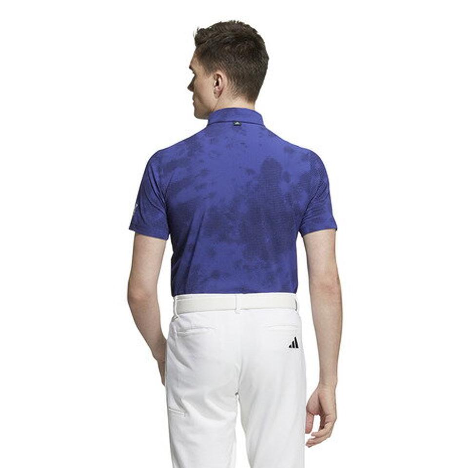 アディダス(adidas) ゴルフウェア 軽快 ストレッチ PLAY GREEN スプレーダイ半袖ポロシャツ CK482-HC7911NV (メンズ)